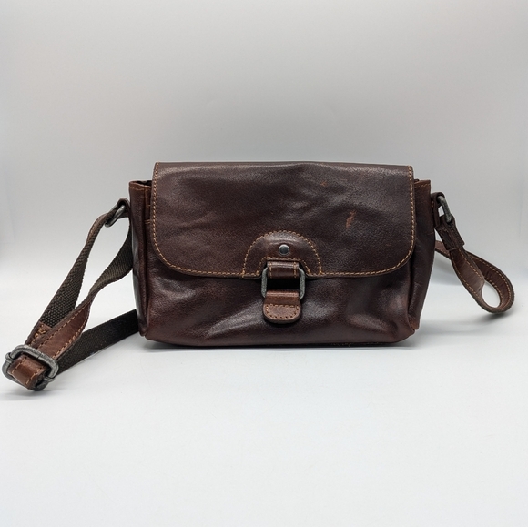 Jack Georges Emma Petite Brown Leather Crossbody Bag - Picture 1 of 13